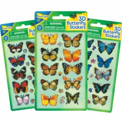 Insekt & Naturleg|Tegne- & Malegrej<InsectLore Klistermærker 3D - Sommerfugle, 1 ark