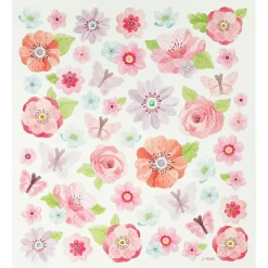 Påske|Tegne- & Malegrej<Creativ Company Klistermærker - Rosa forårsblomster, 1 ark