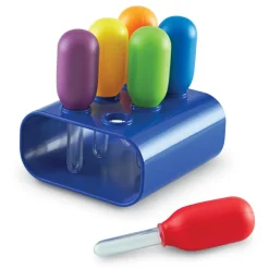 Finmotorik|Naturvidenskab<Learning Resources Kæmpe pipette med stativ, 6 stk.