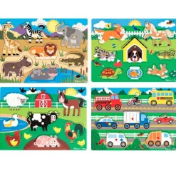 Vis Alle Varer (Særlige Behov)|Finmotorik<Melissa & Doug Knoppuslespil i træ