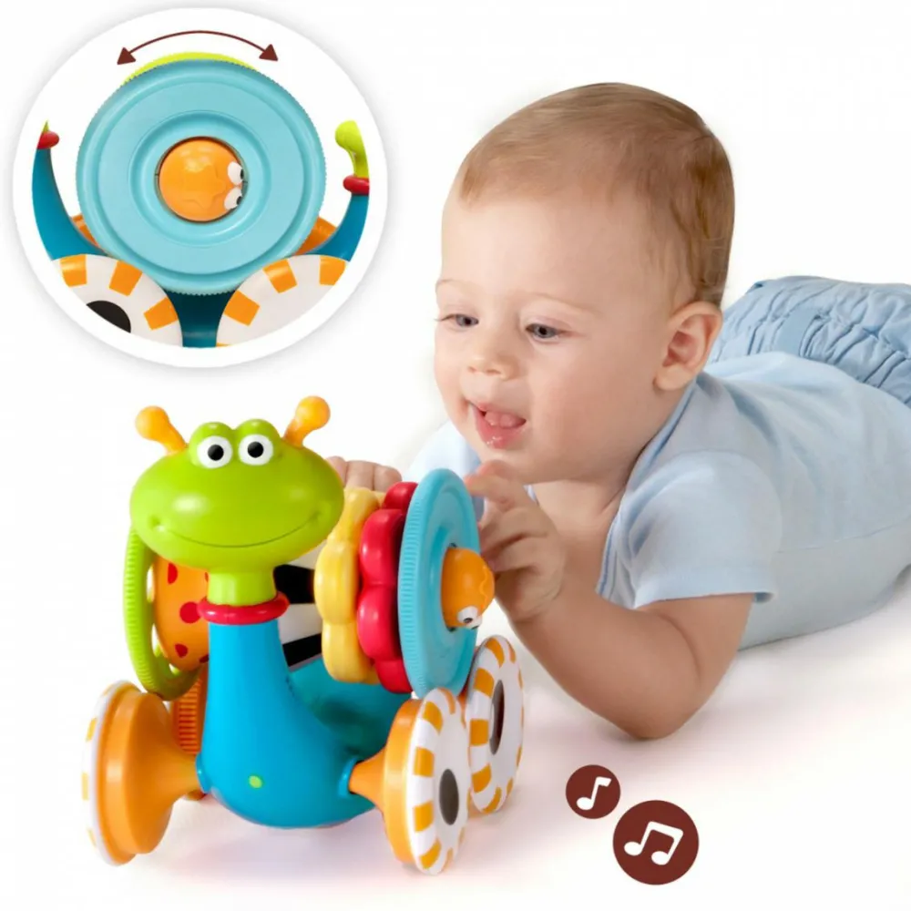Grovmotorik|Tumlinge Legetøj<Yookidoo Kravle- og stablesnegl