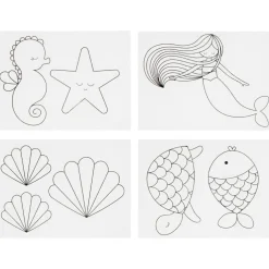 Kreativ Leg<Creativ Company Krympeplast m. motiver - Havfrue, 4 ark