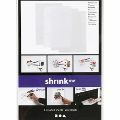 Kreativ Leg|Tegne- & Malegrej<Creativ Company Krympeplast transparent mat - 20x30 cm, 4 ark