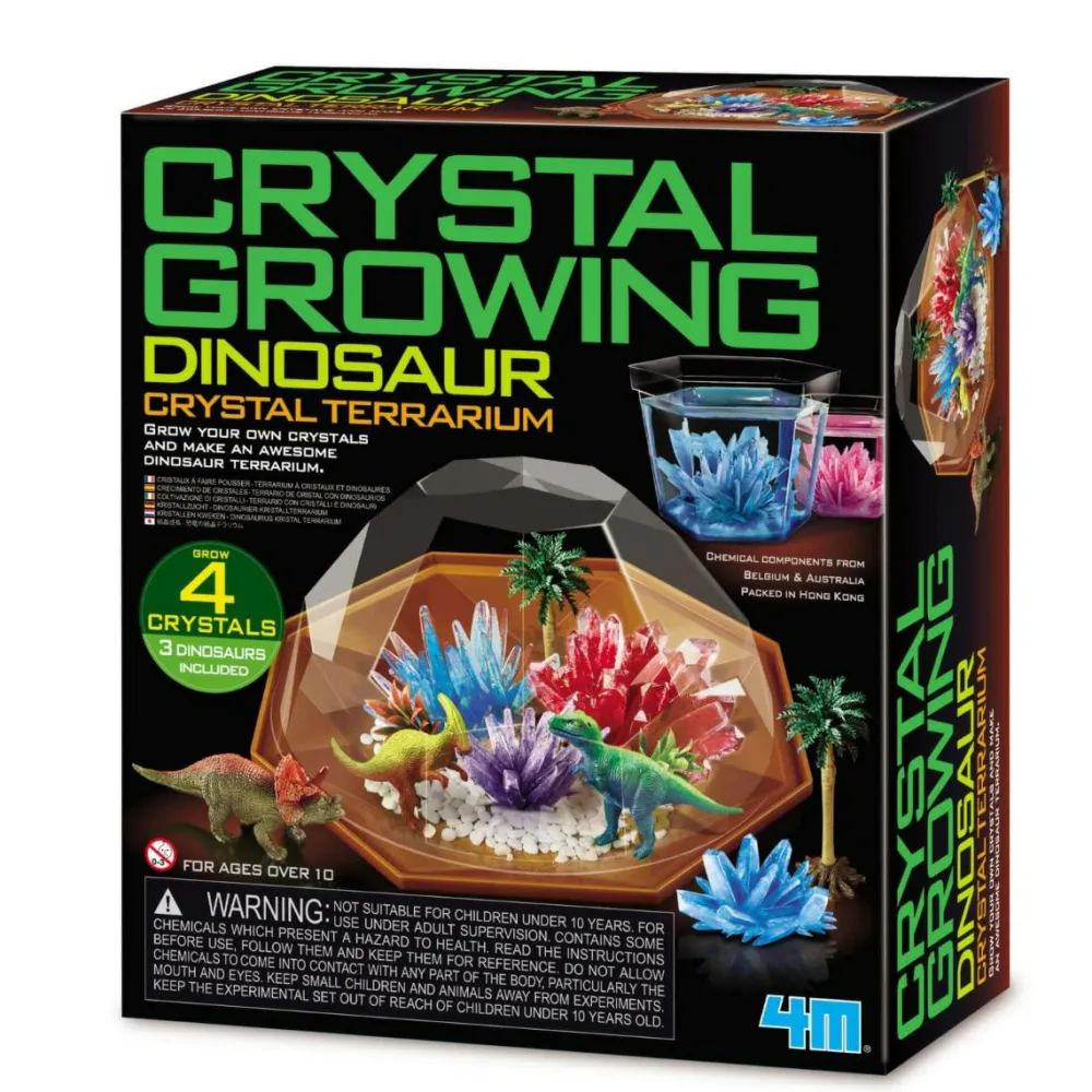 Naturvidenskab|Lav Selv Krystaller<4M Krystaldyrkning - Dinosaurterrarium