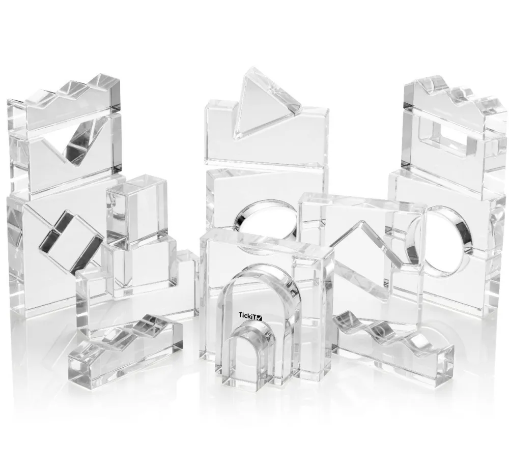 Montessori|Lysborde<tickit® Krystalformer - Transparent, 25 stk