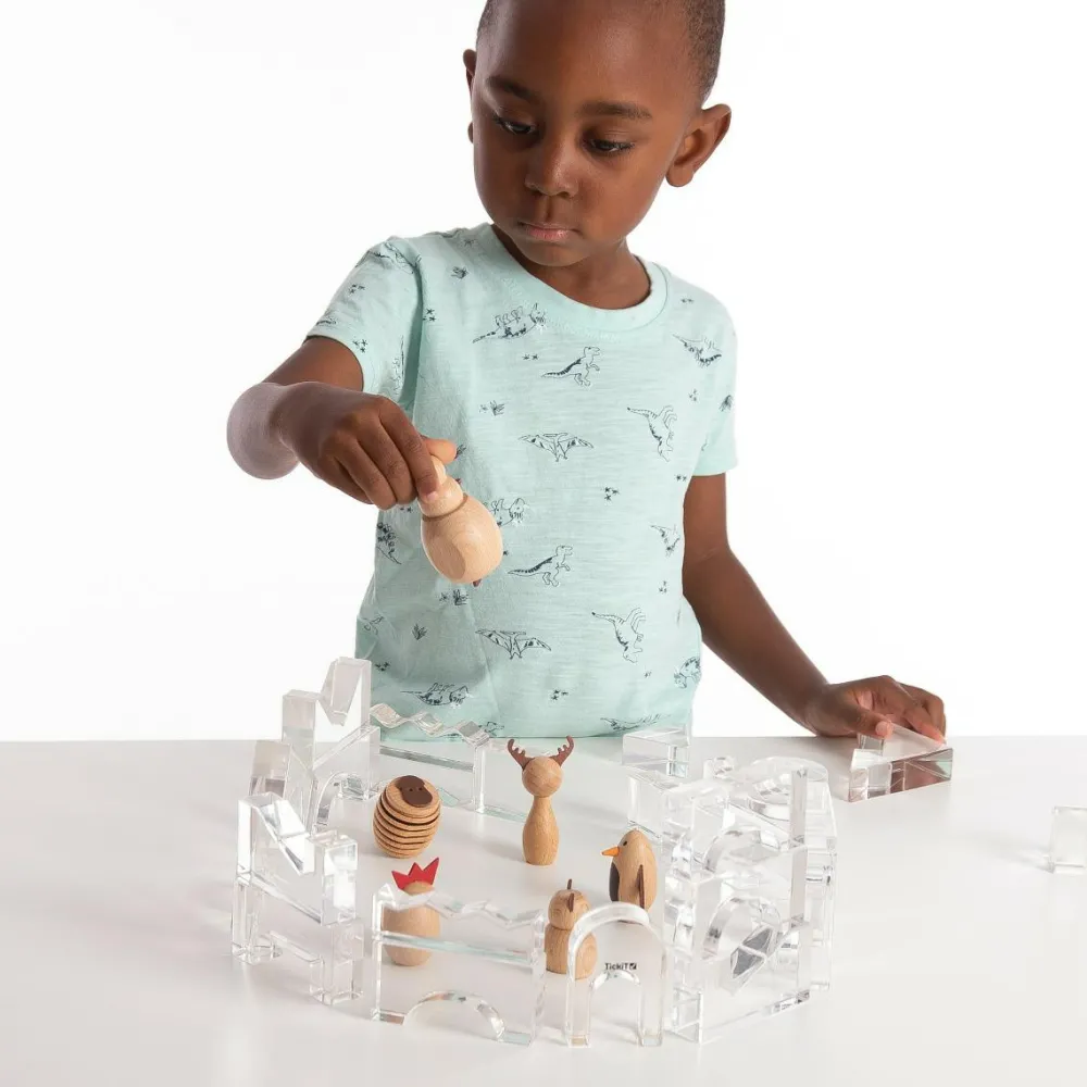 Montessori|Lysborde<tickit® Krystalformer - Transparent, 25 stk