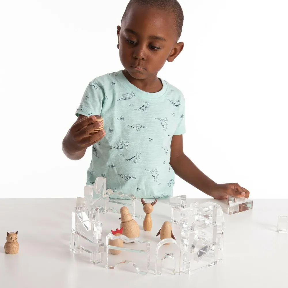 Montessori|Lysborde<tickit® Krystalformer - Transparent, 25 stk