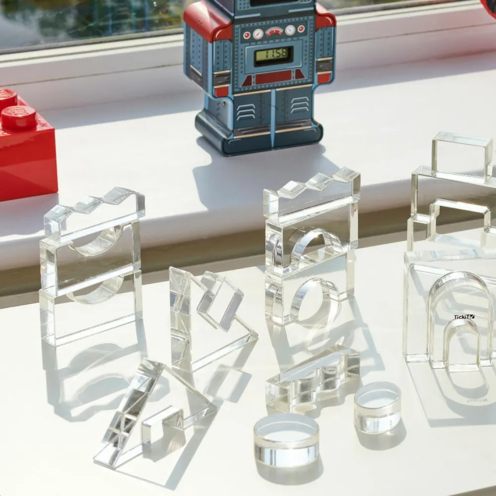 Montessori|Lysborde<tickit® Krystalformer - Transparent, 25 stk