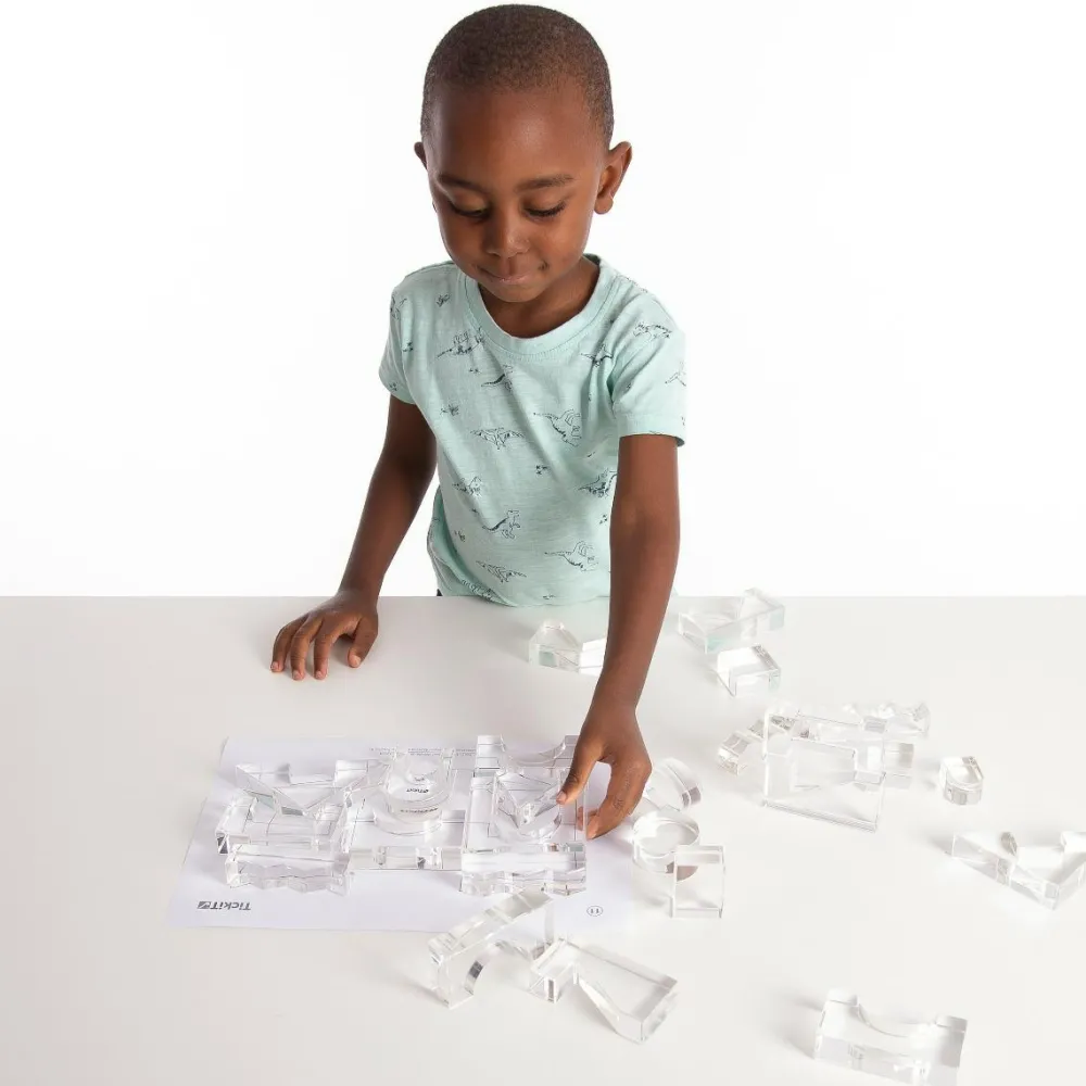 Montessori|Lysborde<tickit® Krystalformer - Transparent, 25 stk