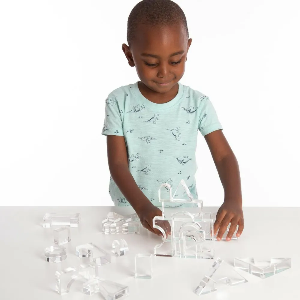 Montessori|Lysborde<tickit® Krystalformer - Transparent, 25 stk