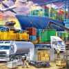 Puslespil<Larsen puslespil - Containerhavn, 37 brikker