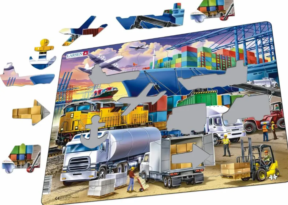 Puslespil<Larsen puslespil - Containerhavn, 37 brikker