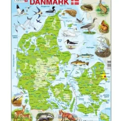 Naturvidenskab|Puslespil<Larsen puslespil -Danmarkskort
