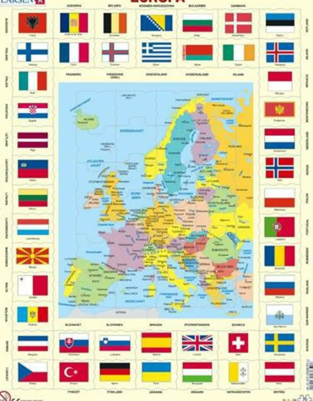 Montessori<Larsen Puslespil Europas flag