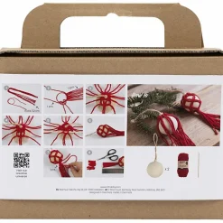 Kreativ Leg|Jul<Creativ Company Lav julekugler m. macramé, 2 stk