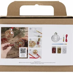 Jul<Creativ Company Lav julekugler m. pailletter, 2 stk