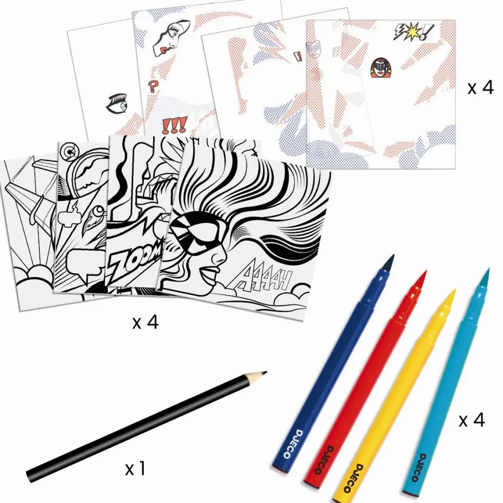 Voksenværk|Kreativ Leg<Djeco Lav kunst som Roy Lichtenstein (overføring)