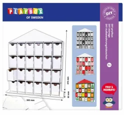 Kreativ Leg|Jul<Playbox Lav selv skuffedarium m. 24 skuffer