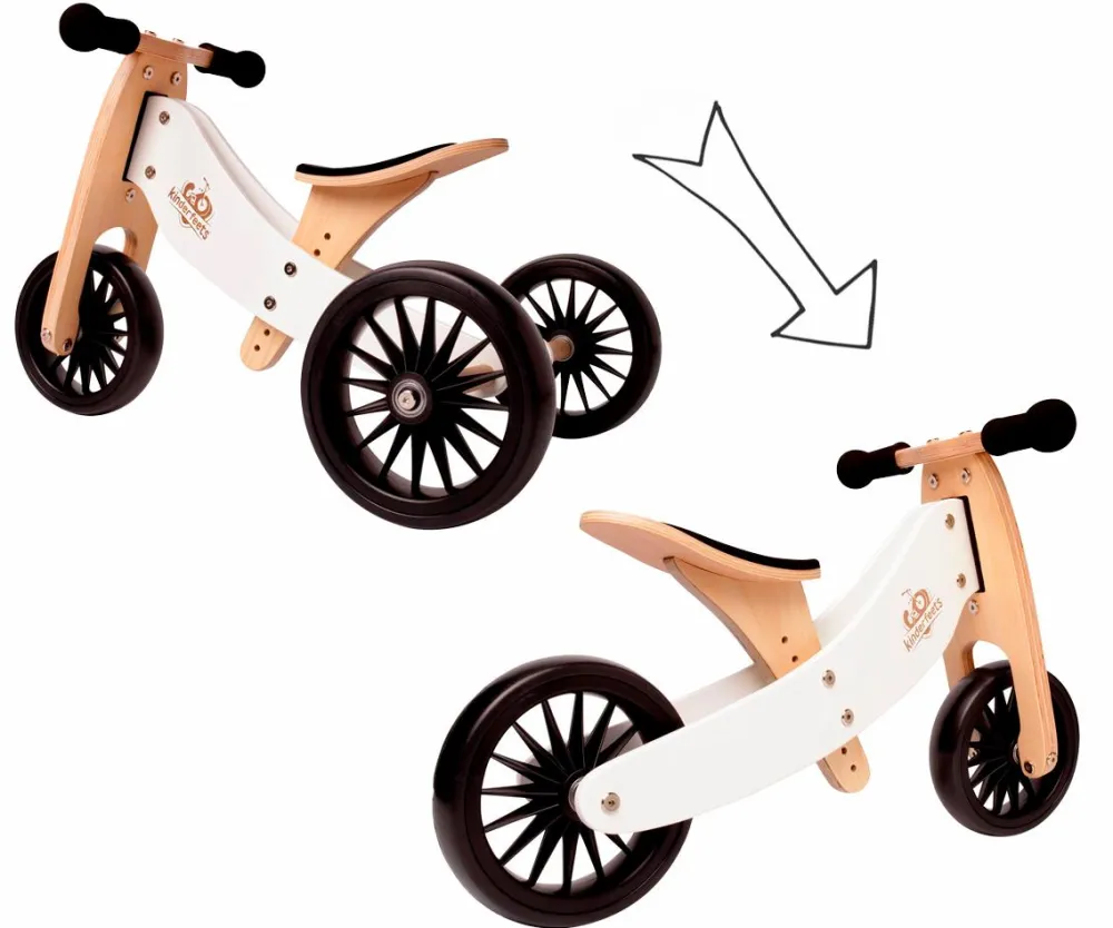 Løbecykler|Tumlinge Legetøj<Kinderfeets Løbecykel - Tiny Tot 2-i-1 Plus, Hvid