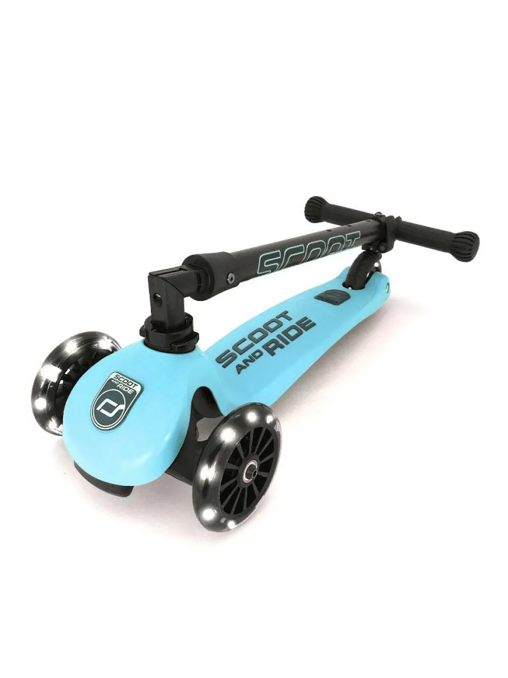 Løbehjul<Scoot & Ride Løbehjul - Highwaykick 3 m. LED, Blueberry