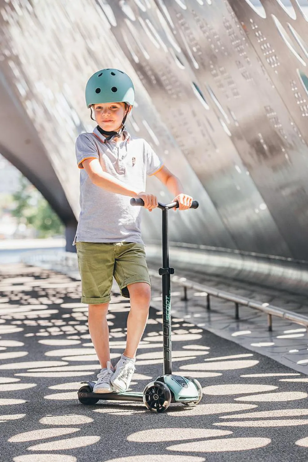 Løbehjul<Scoot & Ride Løbehjul - Highwaykick 5 m. LED, Forest