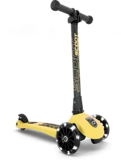 Løbehjul<Scoot & Ride Løbehjul - Highwaykick 3 m. LED, Lemon
