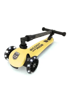 Løbehjul<Scoot & Ride Løbehjul - Highwaykick 3 m. LED, Lemon