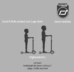 Løbehjul<Scoot & Ride Løbehjul - Highwaykick 3 m. LED, Peach