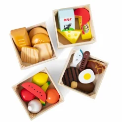 Rolleleg|Legekøkken & Legemad<Melissa & Doug Legemad - Fødevarer i 4 kasser