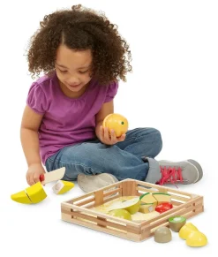 Legekøkken & Legemad<Melissa & Doug Legemad - Frugt i trækasse