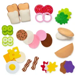 Rolleleg|Legekøkken & Legemad<Melissa & Doug Legemad - Sandwich af filt, 33 dele