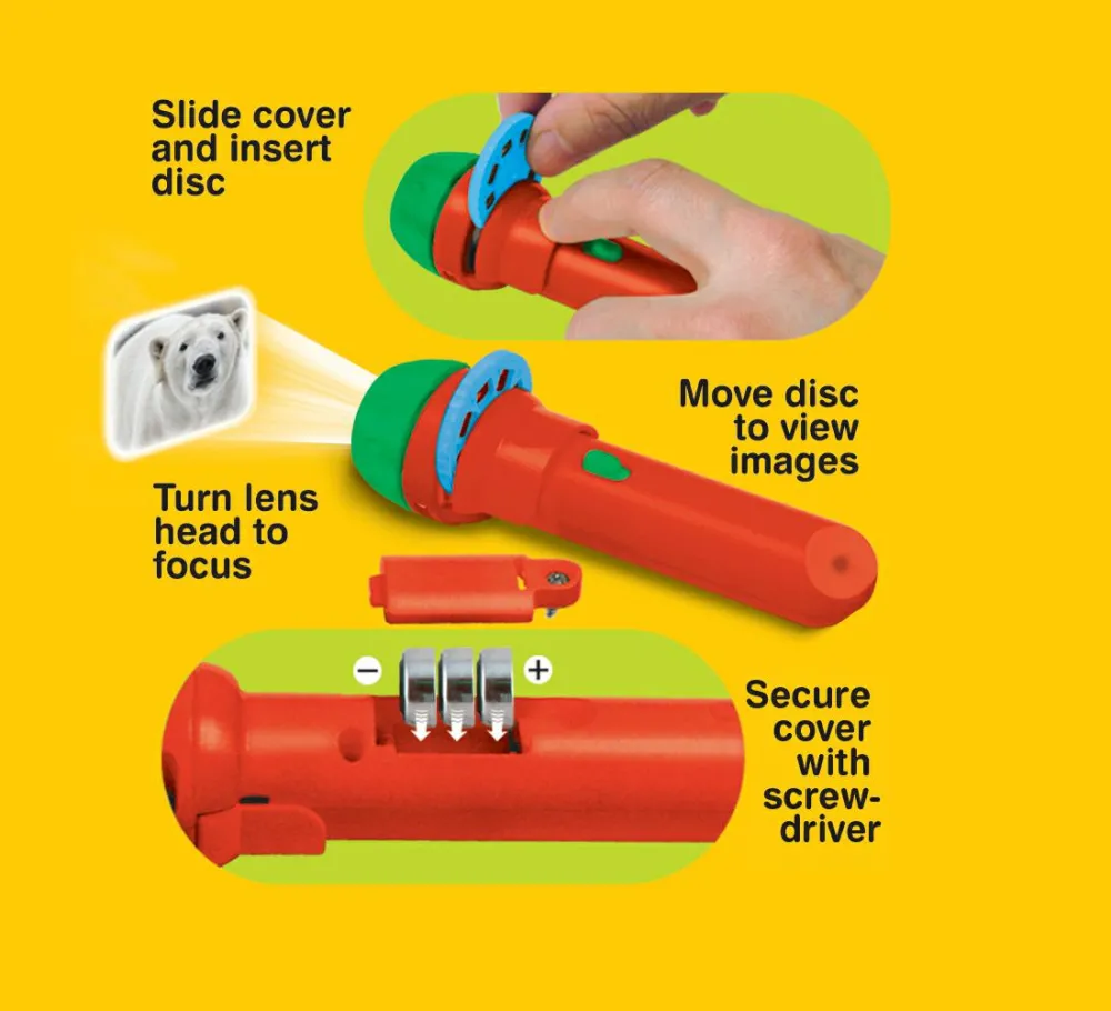 Legetøj Til Ferien<Brainstorm Lommelygte med dias - Farlige dyr