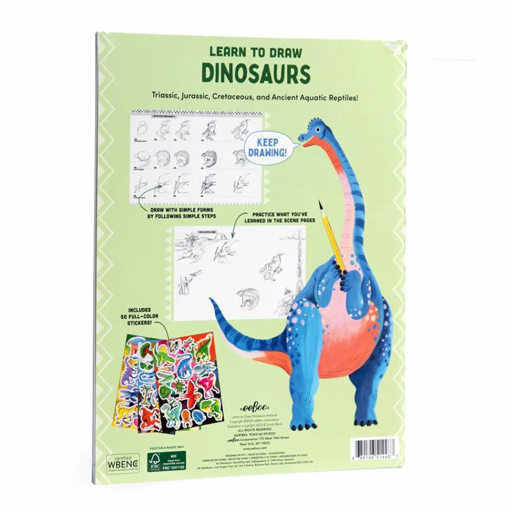 Dinosaur Legetøj|Tegne- & Malegrej<eeBoo Lær at tegne - Dinosaurer