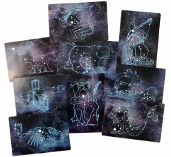 Lysborde|Astronomi< Lær stjernebilleder - Plakat + kort, 54 stk