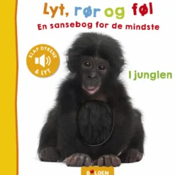 Børnebøger|Babylegetøj<Forlaget Bolden Lyt, rør og føl - I junglen