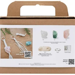 Voksenværk|Kreativ Leg<Creativ Company Macramé kit mini - Nøgleringe m. krystaller, 3 stk