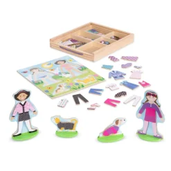 Magnetlegetøj & Magnetbyggesæt|Dukker<Melissa & Doug Magnetisk påklædningsdukke, Bedste veninder