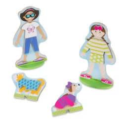 Magnetlegetøj & Magnetbyggesæt|Dukker<Melissa & Doug Magnetisk påklædningsdukke, Bedste veninder