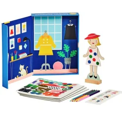 Magnetlegetøj & Magnetbyggesæt|Dukker<Petit Collage Magnetisk påklædningsdukke, Stylist