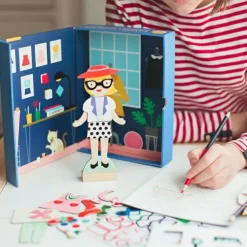 Magnetlegetøj & Magnetbyggesæt|Dukker<Petit Collage Magnetisk påklædningsdukke, Stylist