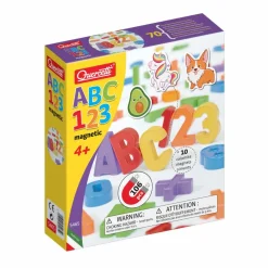 Sprog & Leg|Matematik & Leg<Quercetti Magnetsæt med ABC, 123 og figurer, 106 dele