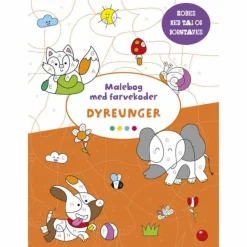 Legetøj Til Ferien|Tegne- & Malegrej<Forlaget Bolden Malebog med farvekoder - Dyreunger