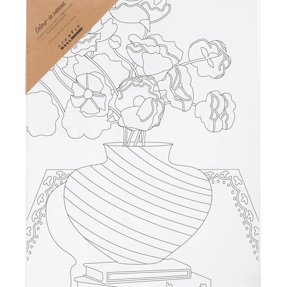 Voksenværk|Tegne- & Malegrej<Creativ Company Malerlærred 24 x 30 cm - Buket i vase