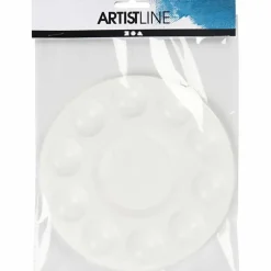 Jul|Tegne- & Malegrej<Creativ Company Malerpalette i plast - Ø 17 cm