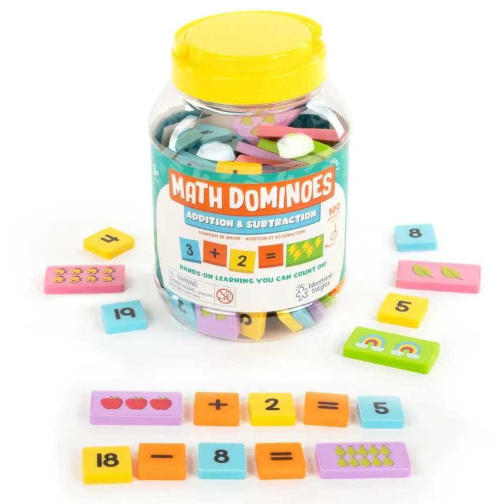 Logik & Talforståelse|Matematik & Leg<Learning Resources Matematik-domino - Plus & minus