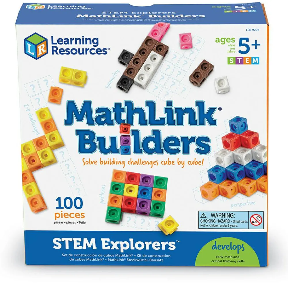 Logik & Talforståelse|Stem Læringslegetøj<Learning Resources MathLink 100 stk. - Inkl. 10 udfordringer