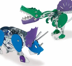 Dinosaur Legetøj|Byggesæt<SES Creative Metalbyggesæt - Triceratops + Spinosaurus