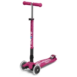 Løbehjul<Micro - Maxi Deluxe Foldbar LED, Berry