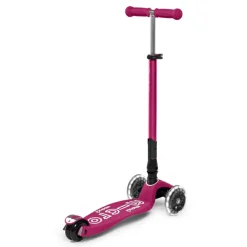 Løbehjul<Micro - Maxi Deluxe Foldbar LED, Berry
