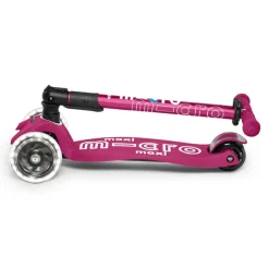 Løbehjul<Micro - Maxi Deluxe Foldbar LED, Berry